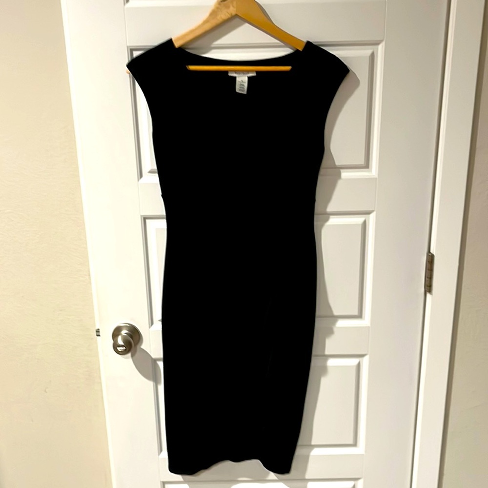 White House Black Market Black Faux Wrap Dress, Size Small